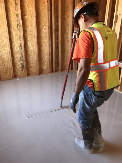New gypcrete flooring installed by Insul-Flow