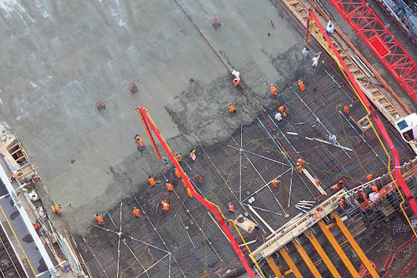 Lightweight Concrete Roof Decks crew working on concrete roof deck